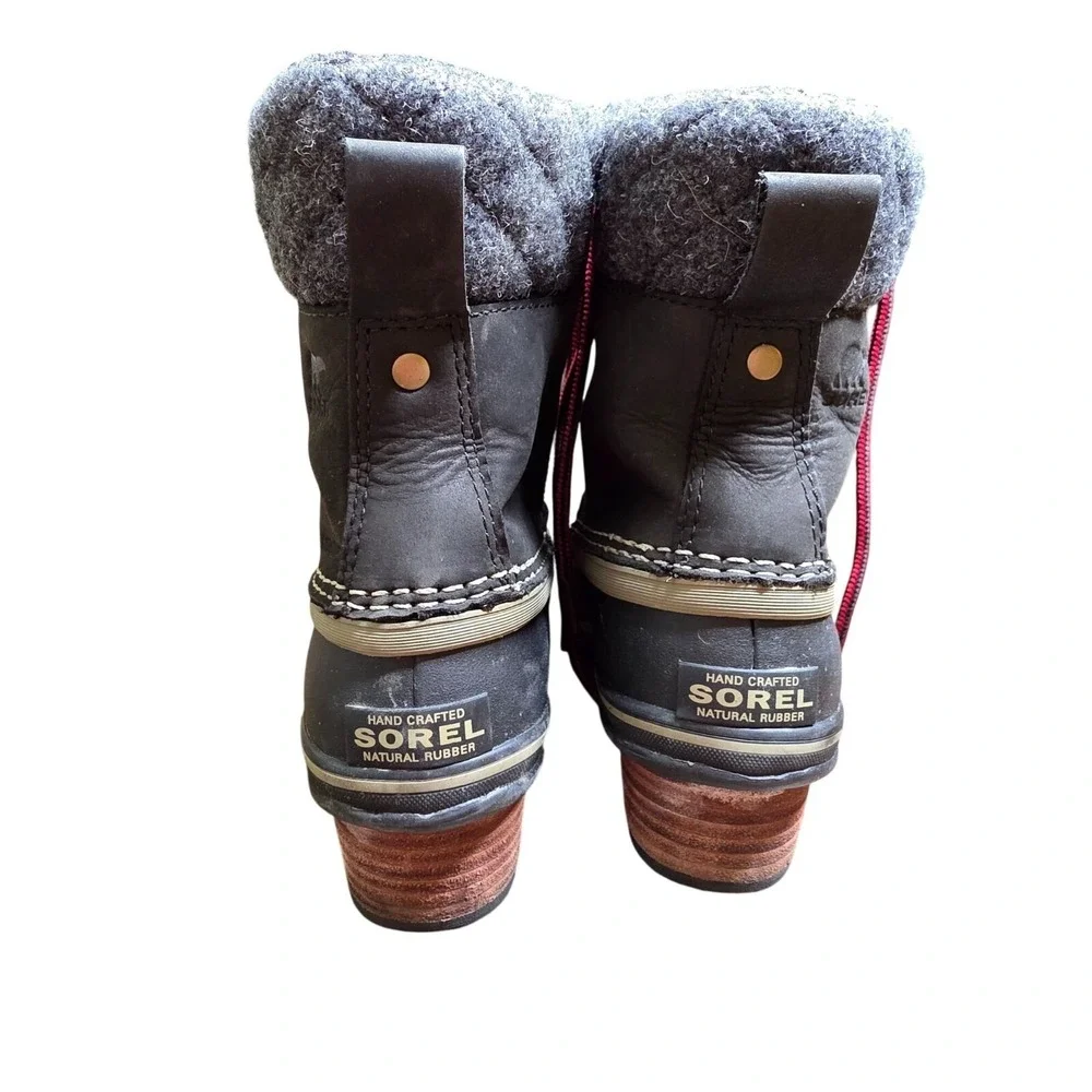 Sorel Slimpack Lace II Women's Size 9 Duck Boots Black NL2348-010 Snow Boots siz